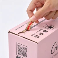 Boîte d'expédition en carton ondulé personnalisée, impression sur mesure, vente en gros, logo OEM, boîte d'emballage pliable avec fermeture éclair pour l'e-commerce, emballage cadeau