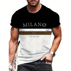 Plus Size <strong>Men's</strong> Trendy <strong>Tops</strong> 100% Polyester Knitted T-Shirts Yellow <strong>Green</strong> Animal Pattern Vibrant Color Minimum Order 2PCS - Product Image 1