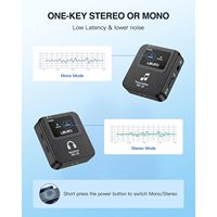 Système de monitoring intra-auriculaire sans fil LEKATO MS-20 2.4G IEM avec appairage automatique, prise en charge OTG, 1 émetteur, système d'équipement à une étape avec chargement
