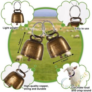 Kwerdas Goat Collars 8 Pack Adjustable Nylon With <b>Bell</b> For Small Farm Animals Sheep <b>Cow</b> Anti-Lost Grazing - Product Image 4