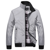 Vestes de printemps pour hommes, manteaux unis, veste décontractée à col montant pour homme, veste d'extérieur