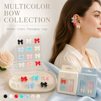 Kit d'acupression avec graines auriculaires colorées en forme de nœud pour suppléments auriculaires, emballage certifié RoHS CE, durée de conservation de 3 ans