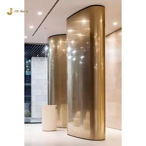 Revêtement de colonne en acier inoxydable brossé moderne et durable EX327 pour les projets d'ingénierie décoratifs de piliers intérieurs d'appartements et de villas - Product Image 6