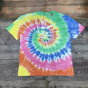 100 su misura cotone pettinato Tie Dye camicie serigrafia semplice estate Casual Tye t-shirt uomini con il tuo disegno in bambini e adulti - Product Image 3