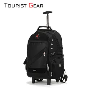 Trolley Rucksack Großhandel neues Design China Hersteller Nylon Mode Rollwagen Trolley Rucksack Taschen gute Qualität