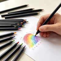 Ensemble de crayons arc-en-ciel, 7 couleurs en 1, crayon en bois coloré, crayon en bois arc-en-ciel pour les livres de coloriage, le dessin et le croquis