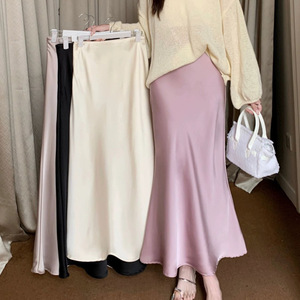 <span class=keywords><strong>Jupe</strong></span> mi-longue <span class=keywords><strong>taille</strong></span> <span class=keywords><strong>haute</strong></span> pour <span class=keywords><strong>femme</strong></span>, collection Printemps-Été 2025, <span class=keywords><strong>en</strong></span> satin d'acétate, coupe sirène, respirante, décontractée, <span class=keywords><strong>en</strong></span> denim, effet plissé - Product Image 3