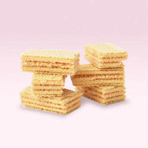 SAMAH Mini gaufrettes à la fraise, collation premium, petite taille, texture croustillante, biscuits en vrac, boîte de friandises - Product Image 2