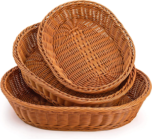 Addreen Handmade Rattan Wicker Basket Small/Large Sustainable Multifunction Home Storage Carton - Product Image 1