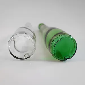 चीन में किए गए उच्च गुणवत्ता 350ml सोडा गिलास सोडा पानी की बोतल हरे और स्पष्ट पेय की बोतल