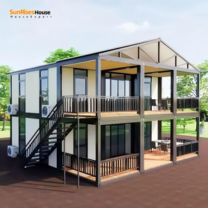 Casa Container Espandibile con Secondo Piano e Tetto a Falda, Design Moderno per Uso Agricolo/Ufficio, Facile Installazione, 5 Anni di Garanzia - Product Image 1