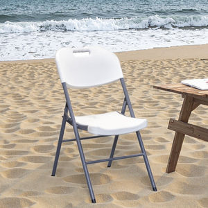كرسي قابل للطي من الفولاذ الكربوني المتين والبولي بروبيلين، سهل الطي والحمل، موفر للمساحة، مناسب للتخييم والنزهات والمنزل والمكتب والفناء والاستخدام اليومي - Product Image 3