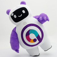 Nouveau design, costume de mascotte robot panda géant de 2,2 m pour fêtes, événements et location