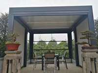 Système pare-soleil électrique avec télécommande sans fil, en aluminium, pour Pergola d'extérieur, Patio, toit de terrasse entièrement automatique, rétractable, coulissant