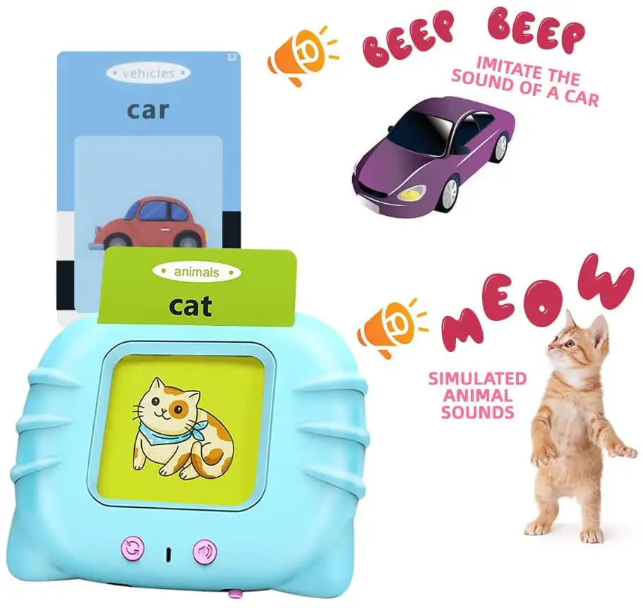 Educational Learning Materials audible flashing cards for kids children