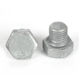 Boulon et écrou en acier au carbone, grade 8.8, galvanisé à chaud, boulon hexagonal à filetage complet GB <span class=keywords><strong>5783</strong></span> - Product Image 1