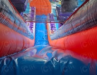 Château gonflable d'Halloween : Aire de jeux hantée avec toboggan gonflable, design de manoir effrayant, grand toboggan gonflable à vendre