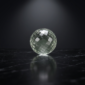Pierre de Presolite 100% Naturelle et Authentique, en forme de boule, à facettes, demi-percée, 10MM, blanche, pierre libre pour la fabrication de bijoux DIY, de qualité tierce - Product Image 3