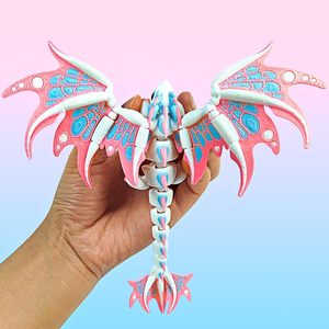 2 шт. 3D-печатные гибкие шарнирные крылья дракона 7 дюймов, игрушки-антистресс, декор для дома и офиса, наполнители для пасхальных корзин, подарки на день рождения для девочек и мальчиков - Product Image 4