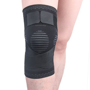 Dukungan sendi lutut elastis kualitas tinggi Logo kustom dengan perban bantalan olahraga penjepit lutut kompresi - Product Image 3