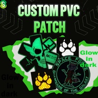 Patch brodé personnalisé avec logo, badge à coudre, patch de personnalisation, petit logo, patch tissé phosphorescent