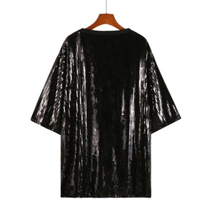 Abito <span class=keywords><strong>T</strong></span>-<span class=keywords><strong>Shirt</strong></span> con Paillettes per <span class=keywords><strong>Donna</strong></span>, Taglia Unica, Mini Abito Sopra il Ginocchio per Donne e Ragazze, Motivo Buon <span class=keywords><strong>Natale</strong></span> - Product Image 2