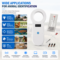 H01 3 Pembaca Microchip Hewan Peliharaan Pemindai Identifikasi Hewan 1342KHz FDXB ISO11784 ISO11785 EM4305 USB ABS Warna Putih