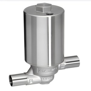 Vanne d'arrêt pneumatique multi-ports pour barbe à queue de cheval 50725D6034501RS237C en acier inoxydable 316 avec raccordement FNP-T x FNP-T - Product Image 1
