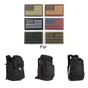แพทช์ธงชาติอเมริกันขั้นต่ําขั้นต่ําตะขอและห่วงแพทช์ยุทธวิธีแพทช์เย็บปักถักร้อยเต็มรูปแบบสําหรับกระเป๋าหมวก - Product Image 5
