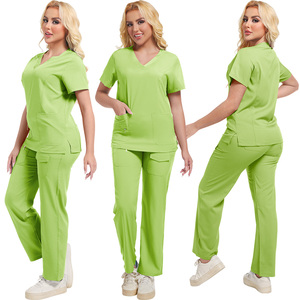 Set di Uniformi Mediche Elasticizzate in 4 Direzioni <span class=keywords><strong>per</strong></span> Donne, Camici Chirurgici <span class=keywords><strong>per</strong></span> Dottori e <span class=keywords><strong>Infermiere</strong></span> - Product Image 2