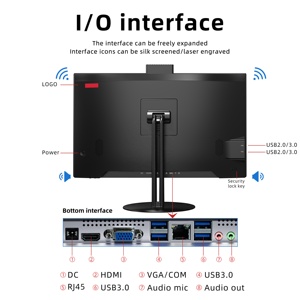 Nhà Sản Xuất Cung Cấp Tất Cả Một PC Máy Tính I3 I5 <span class=keywords><strong>CPU</strong></span> Máy Tính Để Bàn Tất Cả Một PC Chơi Game 8GB RAM 256GB SSD Monoblock Barebone PC - Product Image 2