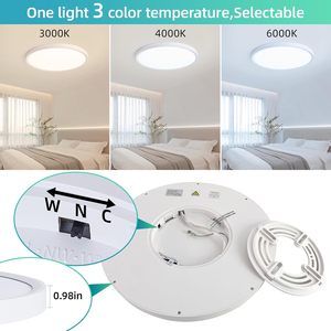 Modern Indoor Living Room Round LED Ultra Thin <b>Ceiling</b> Lamp Dimmable <b>Remote</b> <b>Control</b> High CRI 90+ - Product Image 2