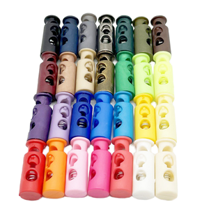 Custom Printed Logo Plastic <b>Stopper</b>/Cord Locks Eco-Friendly Nickel-Free Durable Plastic Rice Resin Cylinder Cord Lock - Product Image 1