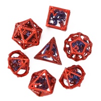Set Dadu RPG Polihedral Logam - 7 Buah Paket Grosir Logo Kustom