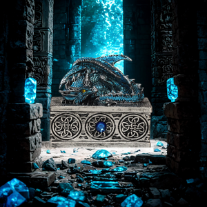 Шкатулка для украшений в виде статуи дракона, средневековый Фэнтезийный миф дракон с крышкой, коробка для украшений в виде сокровищ, Подарочная коробка для украшения статуи дракона. - Product Image 5