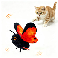 Jouet pour chat papillon électrique intelligent à détection, papillon qui bat des ailes, jouet interactif pour chat, pour intérieur et extérieur