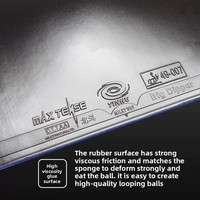 Yinhe Beidou Big Dipper alta viscosidad Anti-pegamento Pimple-In raqueta de tenis de mesa elástica goma 9035 # negro 30-80 BPM esponja