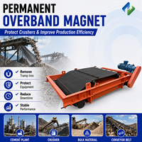 Séparateur magnétique à bande transversale auto-nettoyant robuste et permanent pour convoyeur minier
