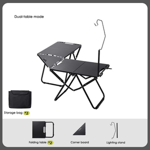 IGT, <span class=keywords><strong>mesa</strong></span> plegable de hierro ligera, portátil y duradera para acampar al aire libre, multifunción, Picnic y té, diseño moderno - Product Image 4