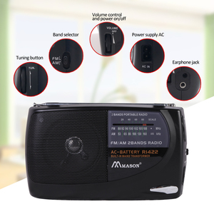 Radio portátil de 2 bandas, Radio pequeña <span class=keywords><strong>FM</strong></span>/AM de 3,5 MM para auriculares, superventas - Product Image 5