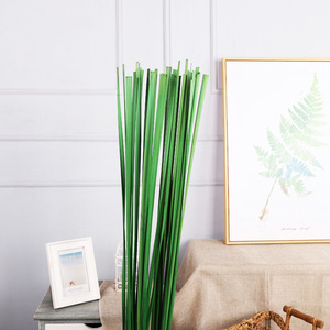 Hojas Artificiales de Cattail, Flor de Seda Verde, Alta Simulación, Decoración Interior, Materiales para Arreglos Florales, Decoración del Hogar, Boda - Product Image 2