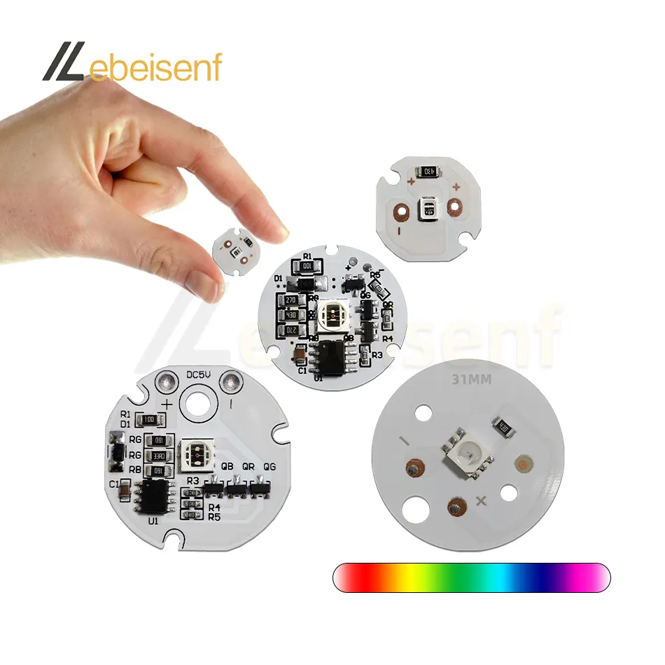 Geen Behoefte Controller Led Rgb Ronde Lichtkaart Dc 5V Downlight Kleur Gradiënt Kleur Compatibel Met Laagspanning Usb-Schakelkabel