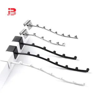 Hot sales metal display wire hanging hooks with balls for square tube