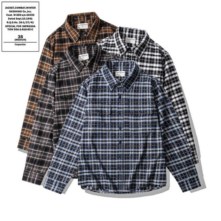Camicia Uomo Maniche Corte A Quadri Buffalo – Cotone Misto – Tasca Sul Petto – Blu Grigio (3XL)