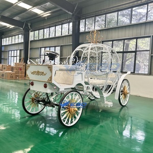 Carruaje de Caballos Estilo Cenicienta 2025, Blanco Clásico de Lujo, Alta Calidad, para Bodas, Transporte Especial - Product Image 2