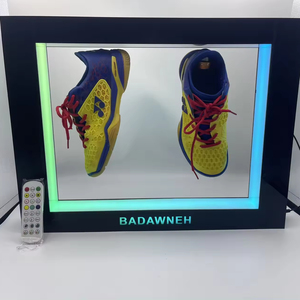 Présentoir de paire de chaussures double flottant à lévitation magnétique acrylique avec lumière led colorée - Product Image 3