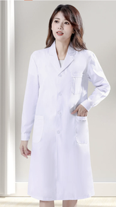 ชุดยูนิฟอร์มแขนยาวสำหรับแพทย์และพยาบาลแบบ unisex สีขาว - Product Image 5