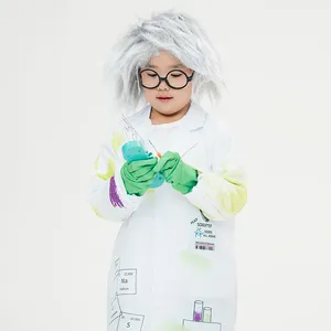 Disfraz de científico de uniforme de hospital profesional para niños Mad Frankenstein Lab para niños