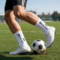 Chaussettes de football antidérapantes avec logo personnalisé, chaussettes de sport athlétiques, chaussettes de compression respirantes, vente en gros