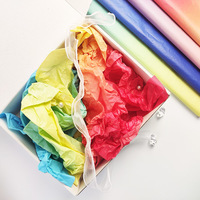 Nieuw mode gradiënt waterdicht wegwerpbaar op maat gemaakt bloemboeket inpakpapier met aangepaste kleuren voor cadeauverpakkingen